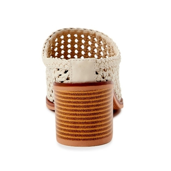 Time and Tru Cream Woven Mules - Picture 6 of 17